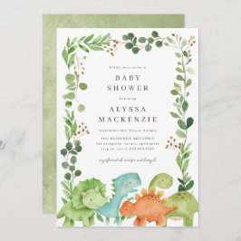 Invitación Dinosaurs Baby Shower Invitation