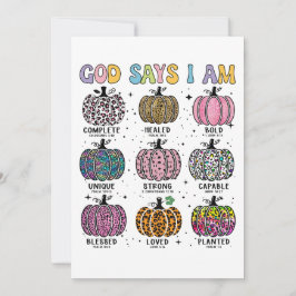 Invitación Dios dice que soy la cosecha de otoño gracias