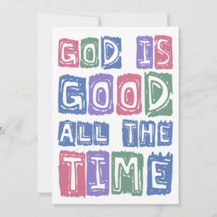 Invitación Dios es bueno todo el tiempo Fe retro