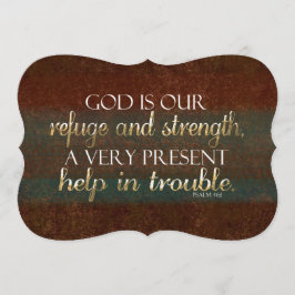 Invitación Dios es nuestro verso cristiano Brown/oro de la