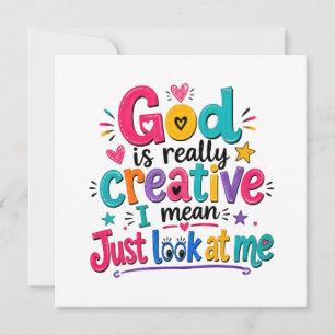 Invitación Dios es realmente creativo, quiero decir, solo mír