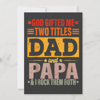 Invitación Dios Me Dio Dos Títulos Papá Y Papá Día Del Padre