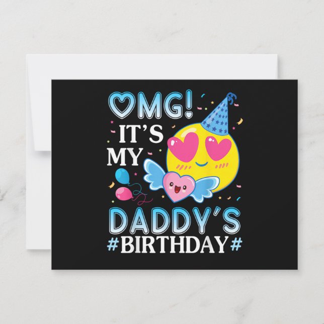 Invitación Dios mío, es el cumpleaños de mi papá, feliz para  (Anverso)