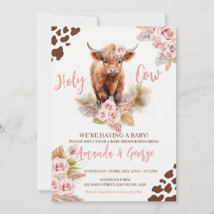 Invitación Dios mío, estamos teniendo una niña fiesta de bebé