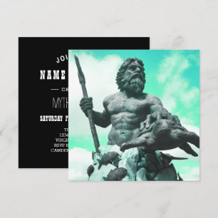 Invitación dios mitológico del rey neptune