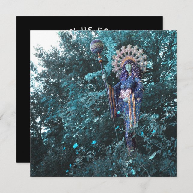 Invitación Diosa de Gaza de la energía femenina del cosmos (Anverso / Reverso)