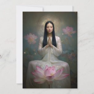Invitación Diosa etérea Quan Yin Floral de alta frecuencia