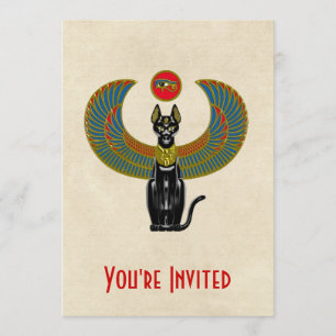 Invitación Diosa gata egipcia