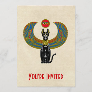 Invitación Diosa gata egipcia