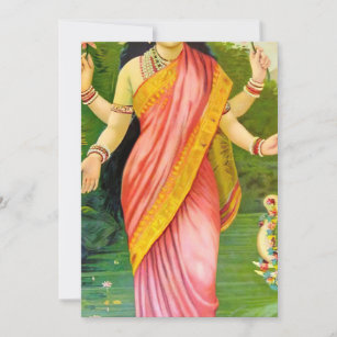 Invitación Diosa hindú de Lakshmi