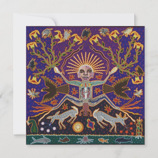 Invitación Diosa mexicana maya azteca de arte étnico tribal B (Anverso)