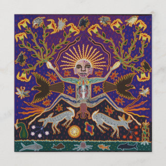 Invitación Diosa mexicana maya azteca de arte étnico tribal B