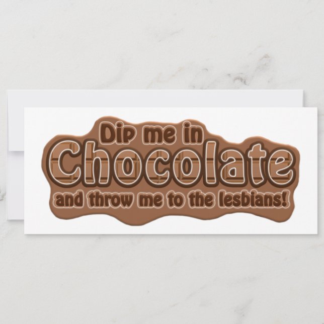 Invitación DIP ME IN CHOCOLATE Invitado - personalizar (Anverso)