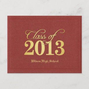 Invitación Diploma Clase Roja y de Oro 2013 Graduación
