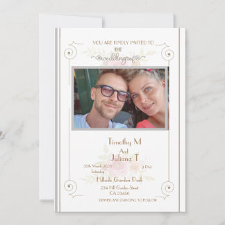 Invitación Dirección del nombre de la foto personalizada de l