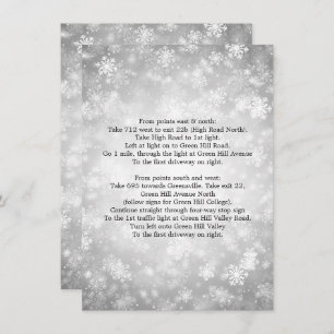 Invitación Direcciones de conducción Silver Winter Wonderland
