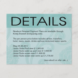 Invitación Direcciones para la boda en la playa Kira Seashell