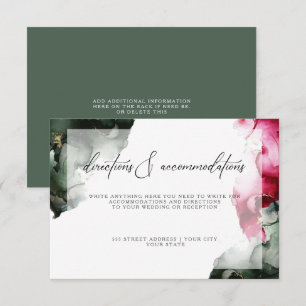 Invitación Direcciones personalizados Resumen Crimson y Sage