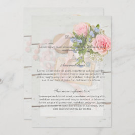 Invitación Direcciones románticas de boda de flores de primav