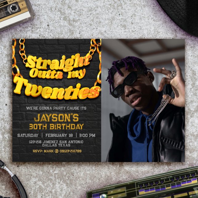 Invitación Directamente de mis Veinte con Foto (Subido por el creador)