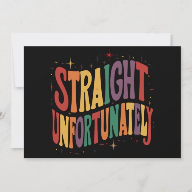 Invitación Directamente Desafortunadamente Groovy LGBTQ Orgul (Anverso)