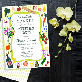 Invitación DIRECTO DEL MERCADO Divertida Fiesta de Jubilación