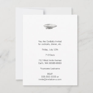 Invitación Dirigible (Estilo de Imprenta)