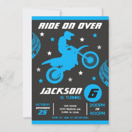 Invitación Dirt Bike Motocross Motorbike Boy Birthday 
