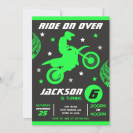 Invitación Dirt Bike Motocross Motorbike Boy Birthday 