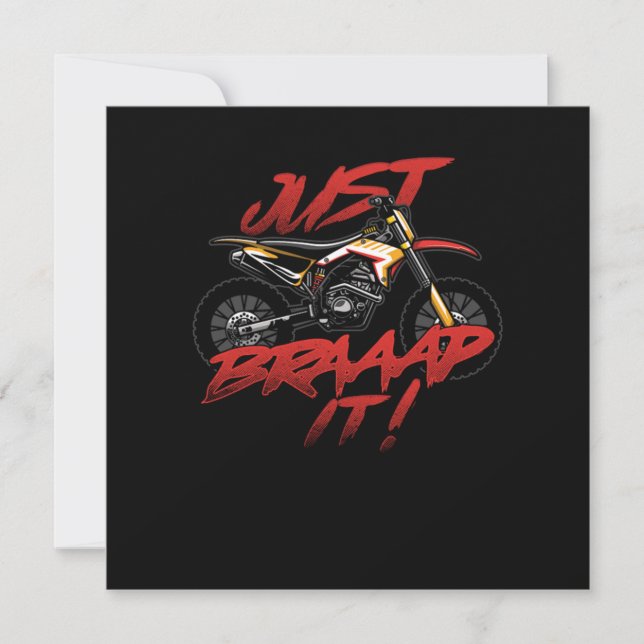 Invitación Dirt Bike Motorbike Motorcycle Motocross Gift (Anverso)