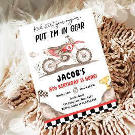 Invitación Dirt Bike Motorcross Carreras Biking Boy Cumpleaño