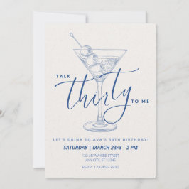 Invitación Dirty Martini "Hablar 30 conmigo" Cumpleaños de Ad