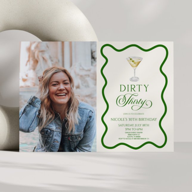 Invitación Dirty Thirty Dirty Martini, 30 Fiesta de cumpleaño (Subido por el creador)