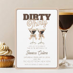 Invitación Dirty Thirty Espresso Cocktail 30th Birthday Fiest<br><div class="desc">La sucia Thirty Espresso Cocktail Party Birthday Party Invitation para ella presenta un diseño moderno en marrón, beige y blanco con un encantador ilustracion acuático de dos vasos de martini espresso adornados con arcos. Una combinación de tipos de letra, sans serif y sans serif crea un diseño tipográfico elegante, con...</div>