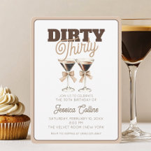 Dirty Thirty Espresso Cocktail 30th Birthday Fiest