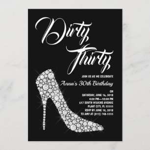 Invitación Dirty Treinta Birthday Invite