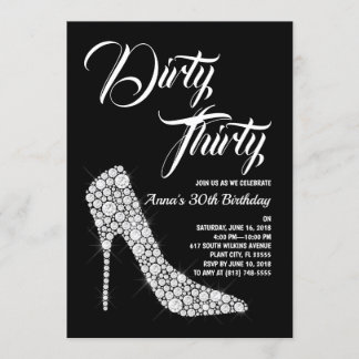Invitación Dirty Treinta Birthday Invite