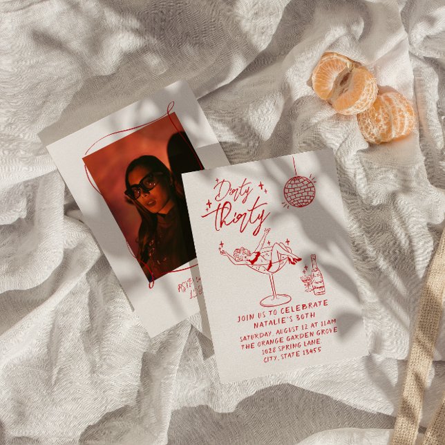 Invitación Dirty Treinta y Treinta de la 30ª fiesta de cumple (Subido por el creador)