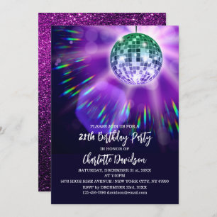 Invitación Disco 21ª fiesta de cumpleaños