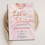 Invitación Disco Ball 70 Dance Fiesta Retro 21st Birthday<br><div class="desc">Abran el espíritu de los años 70 con nuestra elegante y elegante plantilla de invitación para fiestas de 21 años. Diseñada con un toque de encanto vintage, esta plantilla de moda con temática disco cuenta con fuentes retro, una paleta de colores rojo y rosa vintage y fascinantes lámparas de bokeh....</div>