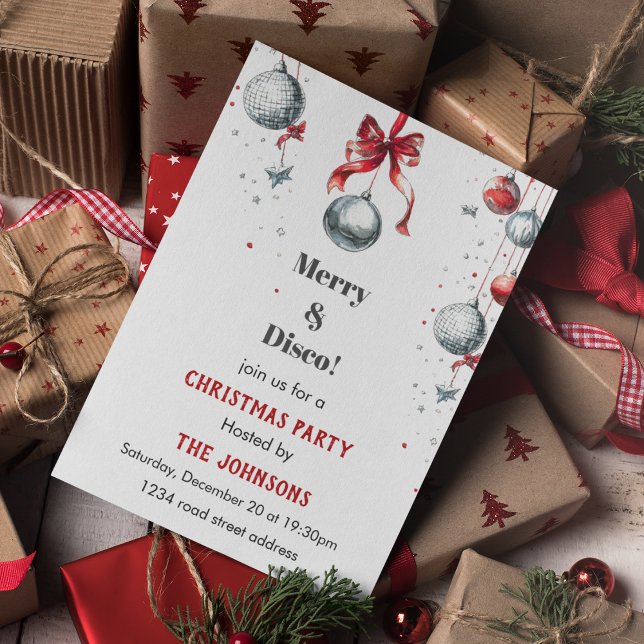 Invitación Disco Christmas Party Invitation (Subido por el creador)