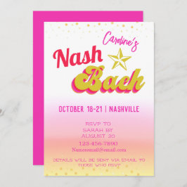 Invitación Disco Cowgirl Nash Bash Bachelorette
