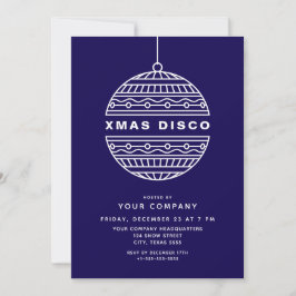 Invitación Disco de Navidad con bola de Navidad