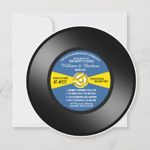 Invitación Disco de vinilo 45 aniversario Blue Label