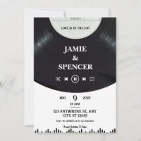 Disco de vinilo minimalista blanco y negro Guardar