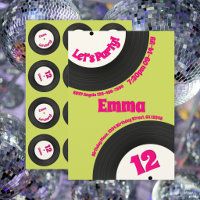 Disco de vinilo retro colorido personalizado para