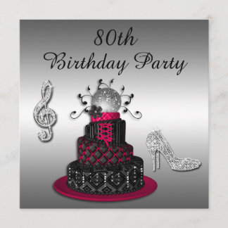 Invitación Disco Diva Cake y Sparkle Heels