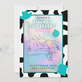 Invitación "Disco en el desierto" Scottsdale Bach Itinerario