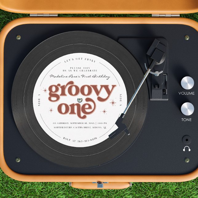 Invitación Disco Uno Disco de Vinilo Retro (Subido por el creador)