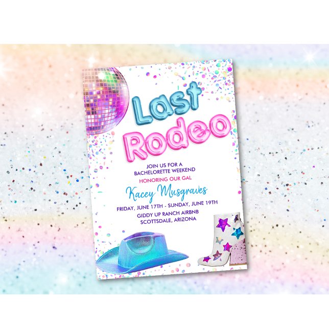 Invitación Discoteca Bachelorette Fin de Semana Itinerario (Subido por el creador)